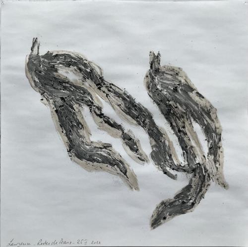 2 Restes Frôttures Remplissures - Tecnique mixte sur papier - 20 x 20 cm - 26 fév 2024