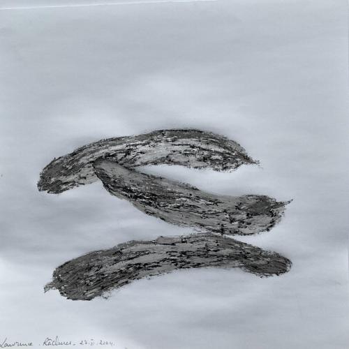 3 Râclures - Tecnique mixte sur papier - 20 x 20 cm - 27 fév 2024