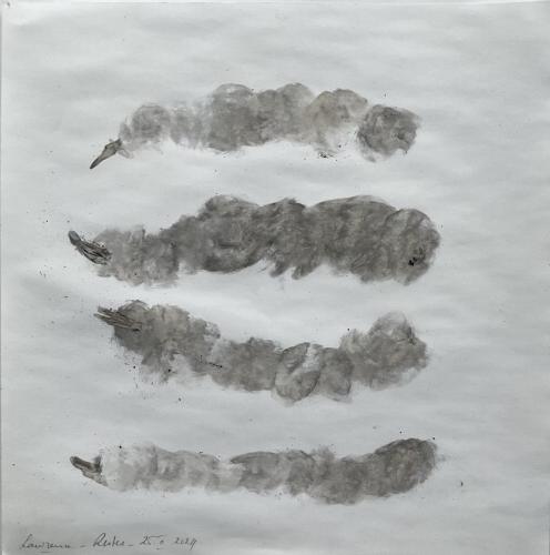 4 Restes Frôttures - Tecnique mixte sur papier - 20 x 20 cm - 26 fév 2024