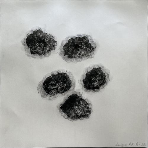 5 Restes Ecrasûres - Tecnique mixte sur papier - 20 x 20 cm - 26 fév 2024