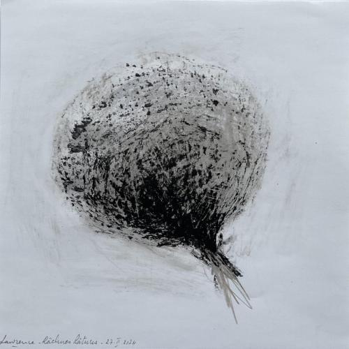 Râclures Grâttures - Tecnique mixte sur papier - 20 x 20 cm - 27 fév 2024