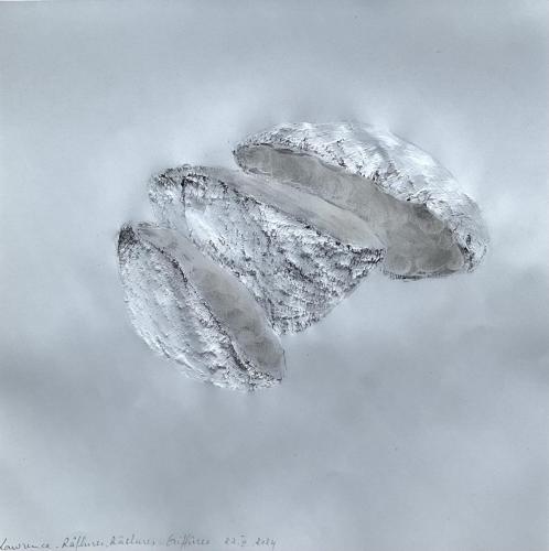 Râflures Râclures Griffures - technique mixte sur papier - 20 x 20 cm - 27 fév 2024