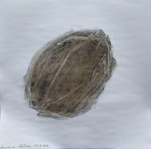 Râture - Tecnique mixte sur papier - 20 x 20 cm - 27 fév 2024