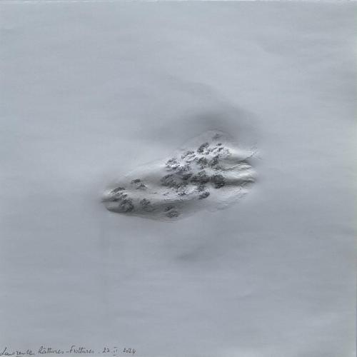 Ratûres Frôttures - Tecnique mixte sur papier - 20 x 20 cm - 27 fév 2024