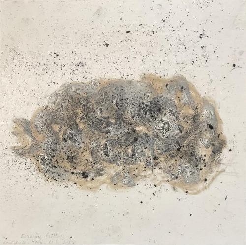 Reste Ecrâsure Frôtture - Tecnique mixte sur papier - 20 x 20 cm - 21 fév 2024