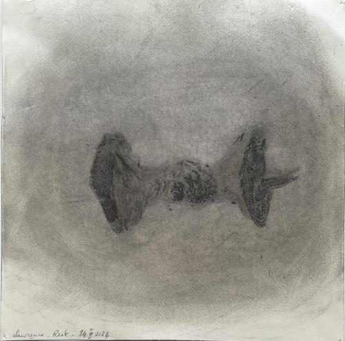 Reste Ecrâsures Frôttures - Tecnique mixte sur papier - 20 x 20 cm - 14 fév 2024