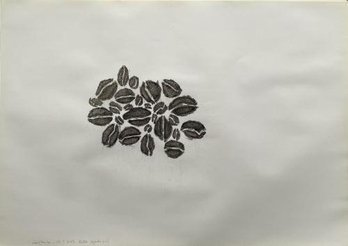 Restes (Ajouté 5x) Trâçures Frôttures - Fusain sur papier - 45 x 64 cm - 05 fév 2024