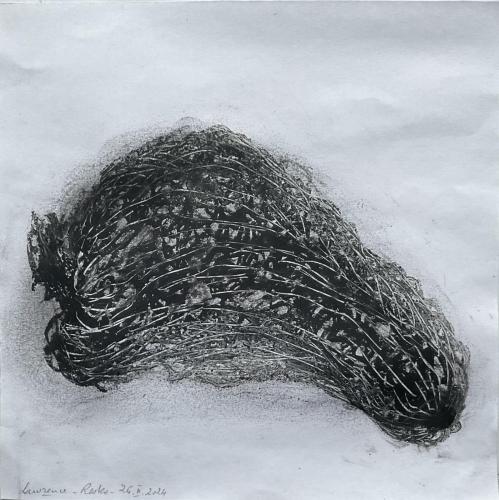 Restes Griffûres Frôttures - Tecnique mixte sur papier - 20 x 20 cm - 26 fév 2024