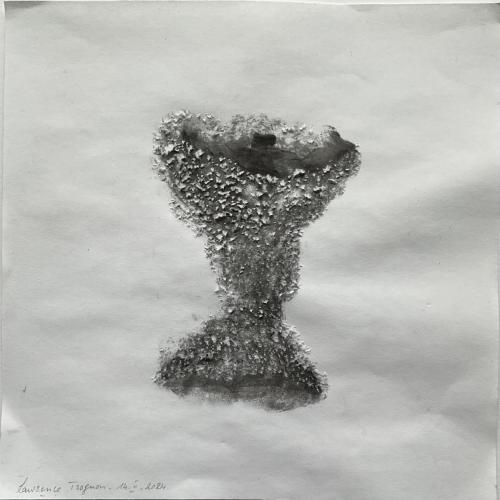 Trognon Arrachûres Griffûres - Tecnique mixte sur papier - 20 x 20 cm - 14 fév 2024