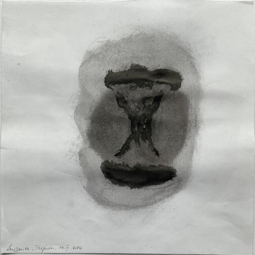 Trognon Frôttures - Tecnique mixte sur papier - 20 x 20 cm - 14 fév 2024