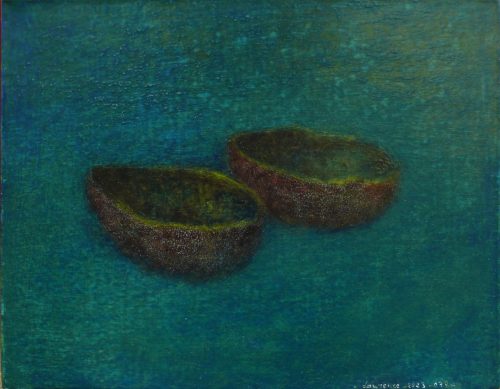 Peaux d'avocats (1) - 07 02 2023 - Huile sur toile - 33 x 41 cm