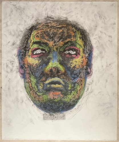 Prisoner - 271025 - encre acrylique aquarelle et fusain sur papier arraché - 65 x 54 cm